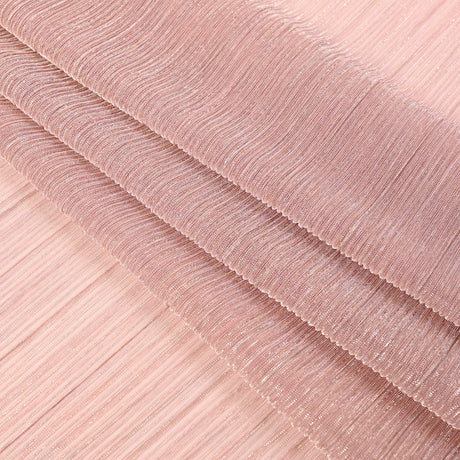 Metallic Stretch Plisse - Dusty Rose - Natalia Collection