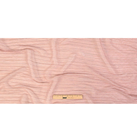 Metallic Stretch Plisse - Dusty Rose - Natalia Collection