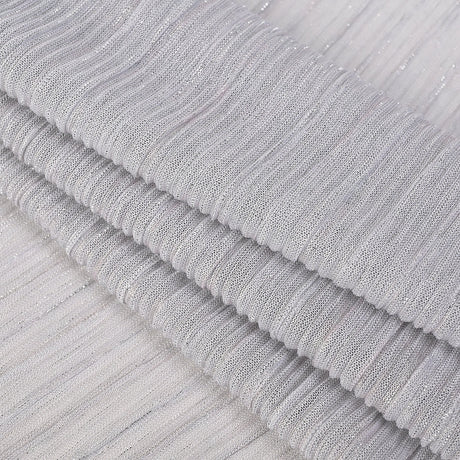 Metallic Stretch Plisse - Silver - Natalia Collection