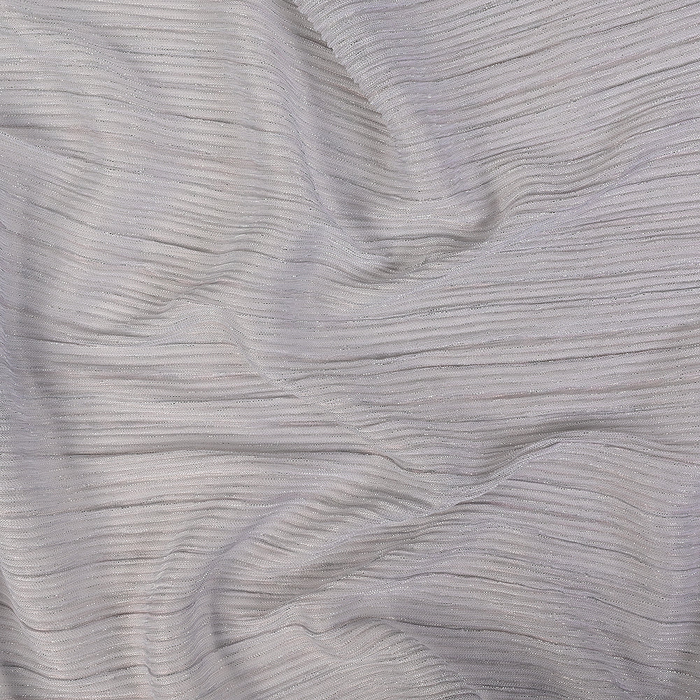 Metallic Stretch Plisse - Silver - Natalia Collection