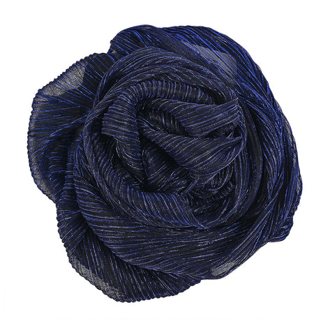 Metallic Stretch Plisse - Magnetic Blue - Natalia Collection