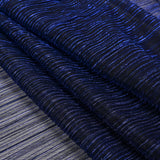 Metallic Stretch Plisse - Magnetic Blue - Natalia Collection