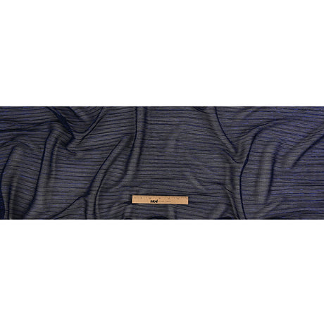 Metallic Stretch Plisse - Magnetic Blue - Natalia Collection