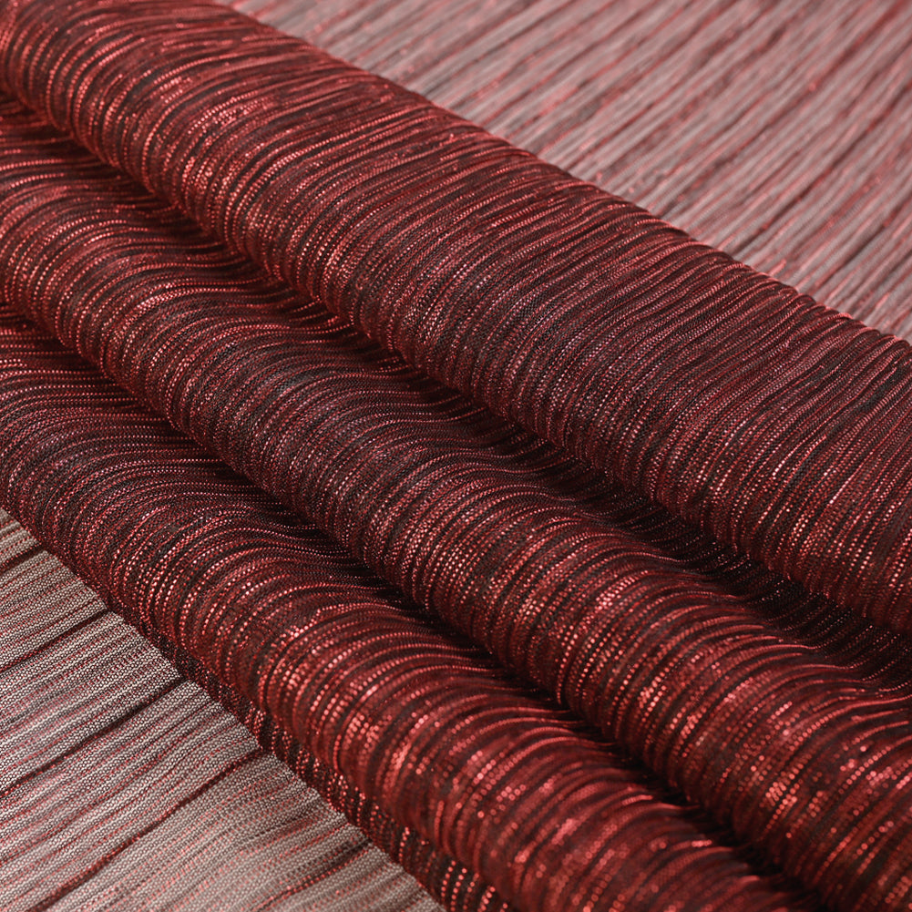 Metallic Stretch Plisse - Corazon and Black - Natalia Collection