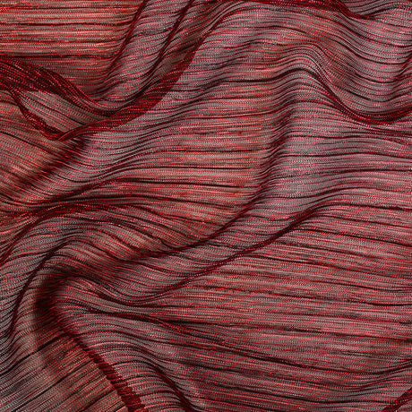 Metallic Stretch Plisse - Corazon and Black - Natalia Collection