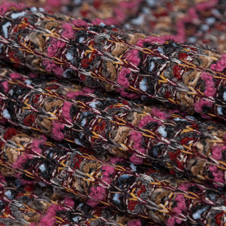 Magenta, Mustard and Navy Striped Blended Wool Knit