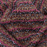 Magenta, Mustard and Navy Striped Blended Wool Knit