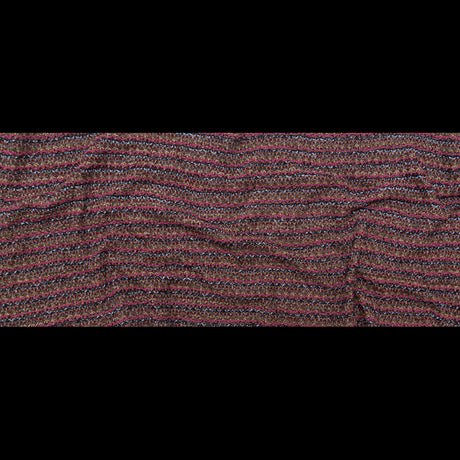 Magenta, Mustard and Navy Striped Blended Wool Knit