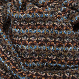 Brown, Aqua and Olive Striped Blended Wool Knit