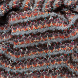 Rustic Orange, Chocolate Lab and Gray Striped Blended Wool Knit