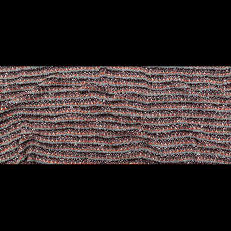 Rustic Orange, Chocolate Lab and Gray Striped Blended Wool Knit