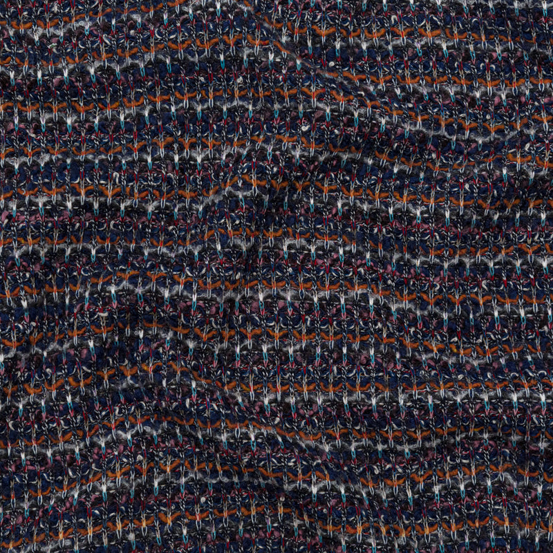 Eclipse, Rustic Orange and Red Striped Blended Wool Knit