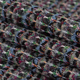 Steel Blue, Green and Fuchsia Striped Blended Wool Knit