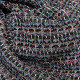 Steel Blue, Green and Fuchsia Striped Blended Wool Knit