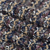 Dusty Rose, Beige and Eclipse Striped Blended Wool Knit with Multicolor Metallic Accents