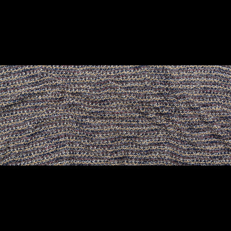 Dusty Rose, Beige and Eclipse Striped Blended Wool Knit with Multicolor Metallic Accents