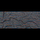 Turquoise, Golden Olive and Coral Striped Blended Wool Knit