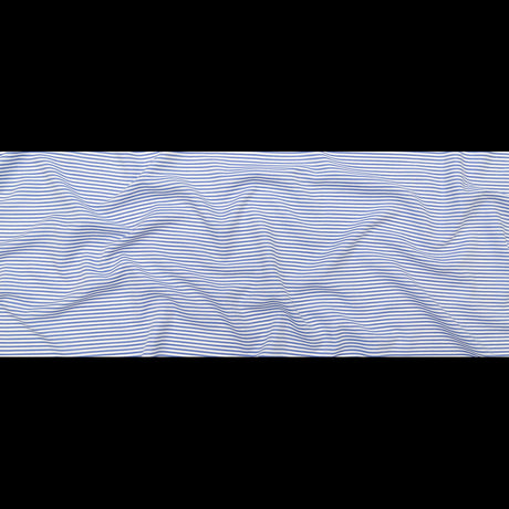 Cornflower Blue and White Candy Striped Slubbed Rayon Woven