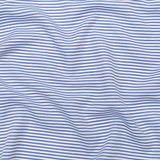 Cornflower Blue and White Candy Striped Slubbed Rayon Woven