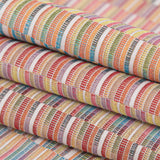 Rainbow Barcode Striped Cotton and Polyester Woven