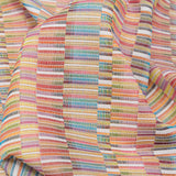 Rainbow Barcode Striped Cotton and Polyester Woven