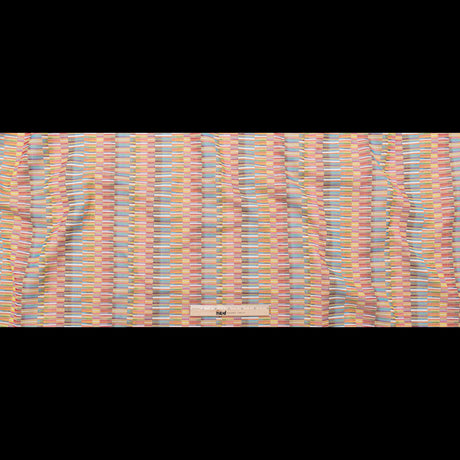 Rainbow Barcode Striped Cotton and Polyester Woven