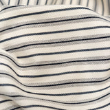 Italian Turtledove and Parisian Night Striped Stretch Twill Knit