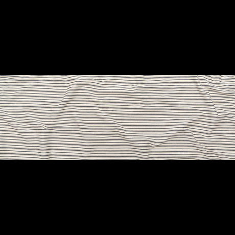 Italian Turtledove and Parisian Night Striped Stretch Twill Knit