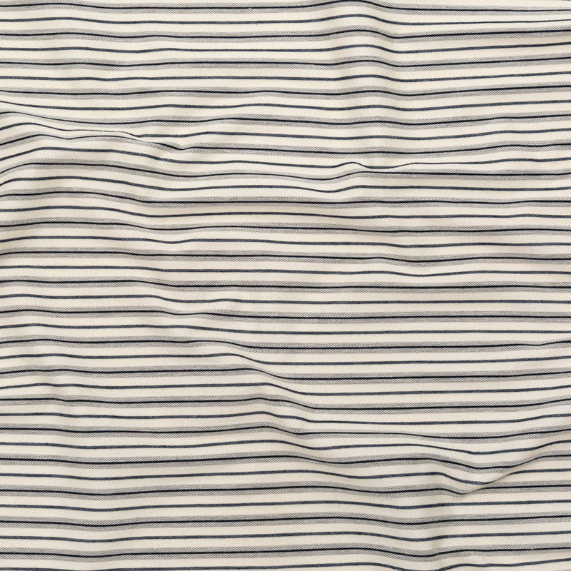 Italian Turtledove and Parisian Night Striped Stretch Twill Knit