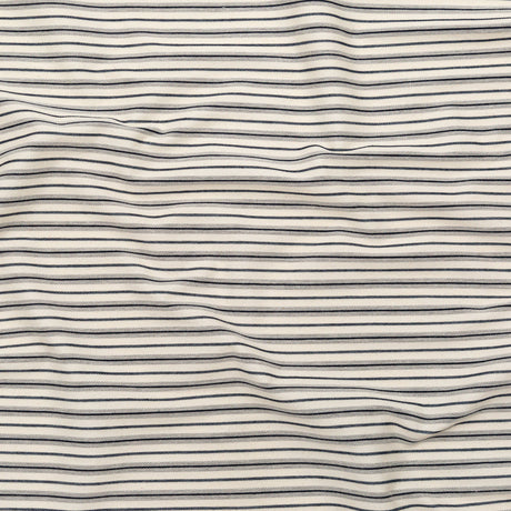 Italian Turtledove and Parisian Night Striped Stretch Twill Knit