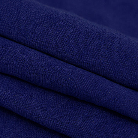 Italian Heathered Gray and Spectrum Blue Geometric Stretch Quilted Knit Coating