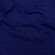 Italian Heathered Gray and Spectrum Blue Geometric Stretch Quilted Knit Coating