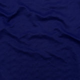Italian Heathered Gray and Spectrum Blue Geometric Stretch Quilted Knit Coating