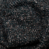 Deep Forest, Raven and Bone White Herringbone Boucle Wool Tweed