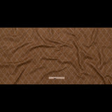 Cashew and Brilliant White Ogee Stitched Raw Silk Matka
