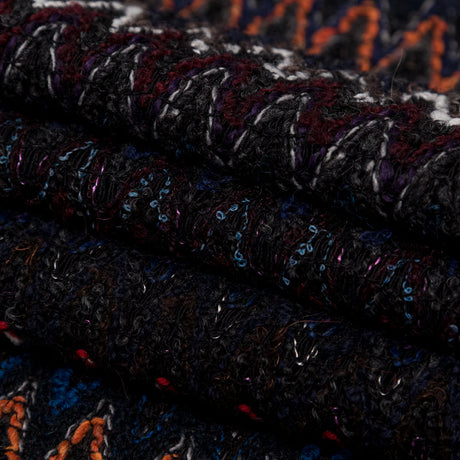 Italian Winter Tones Zig-Zag Novelty Wool Knit