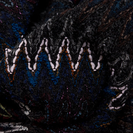 Italian Winter Tones Zig-Zag Novelty Wool Knit