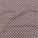 Whisper White and Decadent Chocolate Geometric Printed Stretch Cotton Twill