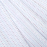 Premium White Twill Cotton Shirting with Red and Blue Tattersall Stripes