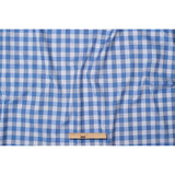 Premium Pale Iris and Royal Blue Plaid Single Ply Cotton Shirting