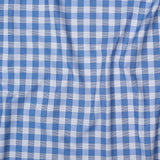 Premium Pale Iris and Royal Blue Plaid Single Ply Cotton Shirting
