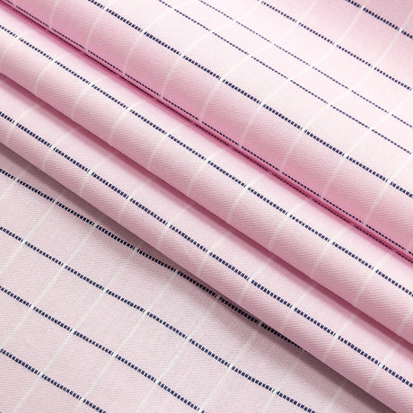 Premium Pink Woven Checks Dobby Cotton Shirting