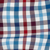 Premium Red, White and Blue Plaid Twill Cotton Shirting