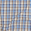 Premium Blue, Brown and Beige Plaid Twill Cotton Shirting