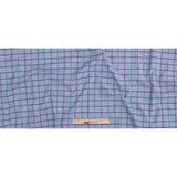 Premium Medium Blue, Maroon and Meadow Violet Tattersall Checkered and Pinstripes Cotton Shirting