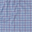 Premium Medium Blue, Maroon and Meadow Violet Tattersall Checkered and Pinstripes Cotton Shirting