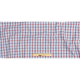 Premium Tomato Puree, White and Blue Medium Tattersall Checkered Cotton Shirting