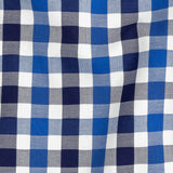 Premium Blueprint and Navy Large Tattersall Checkered Cotton Shirting