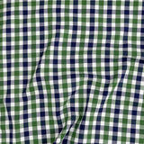 Premium Emerald and Navy Large Tattersall Checkered Cotton Shirting