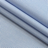 Premium Medium Blue Woven Squares Dobby Cotton Shirting
